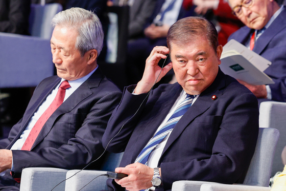 아산 플래넘 위해 방한한 이시바 전 총리