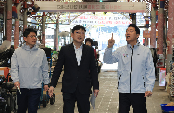 서울중앙시장 살펴보는 오세훈 시장