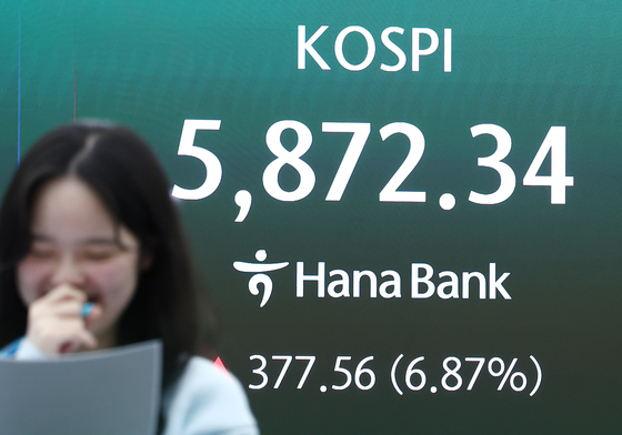 6프로 넘게 급등하며 장마감한 코스피