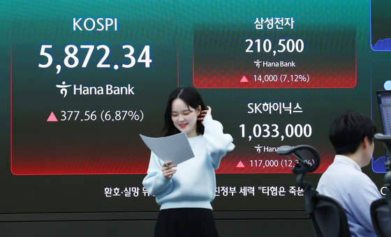 [뉴스1 PICK]코스피, 5870선으로 껑충…미·이란 '2주 휴전'에 급등