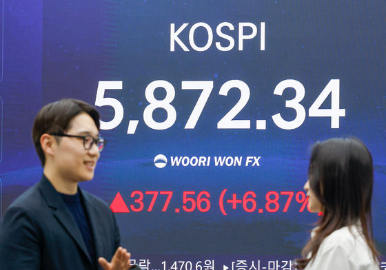 코스피 '휴전 소식에 5800선 회복 마감'