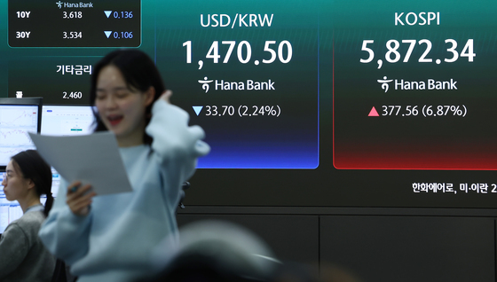 1500원 아래로 떨어진 원달러 환율