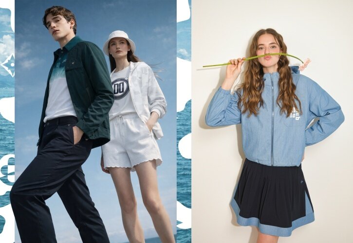 본문 이미지 - LF 닥스골프(왼쪽)와 더블플래그 화보(LF 제공)