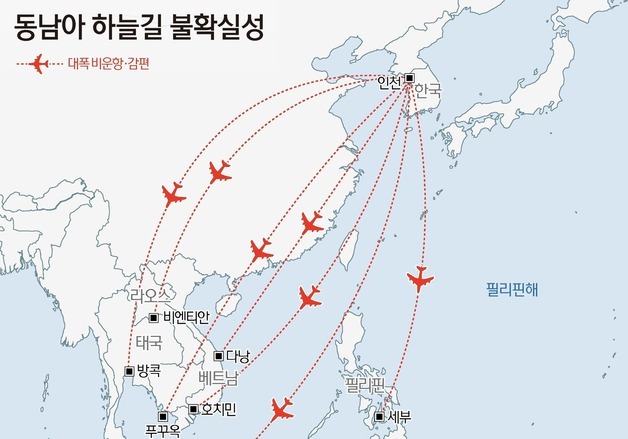 [날개 꺾인 여행업계]③ 동남아도 막혔다…항공권 1년 새 3배 폭등