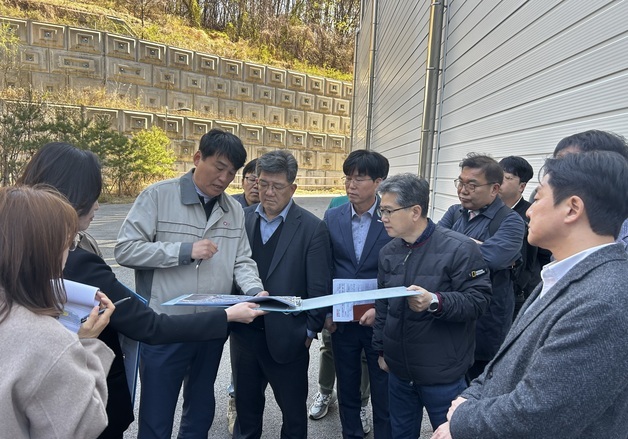 용인테크노밸리 일반산단 녹지 옹벽 4% 이상 기울어져