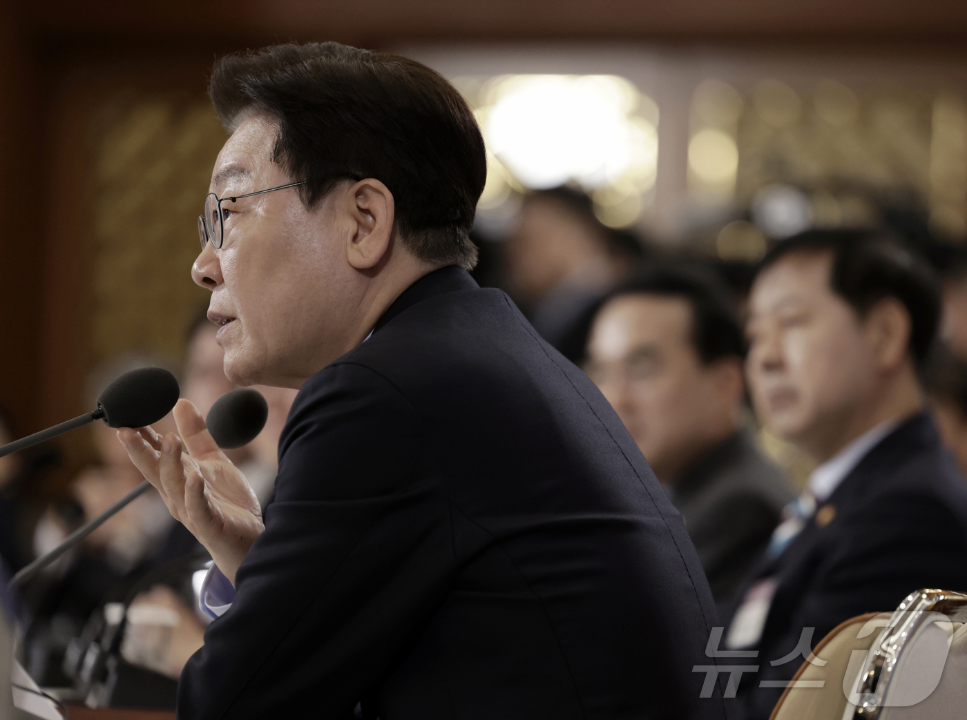 (서울=뉴스1) 허경 기자 = 이재명 대통령이 9일 청와대에서 열린 국민경제자문회의 제1차 전체 회의에서 발언하고 있다. (청와대통신사진기자단) 2026.4.9/뉴스1