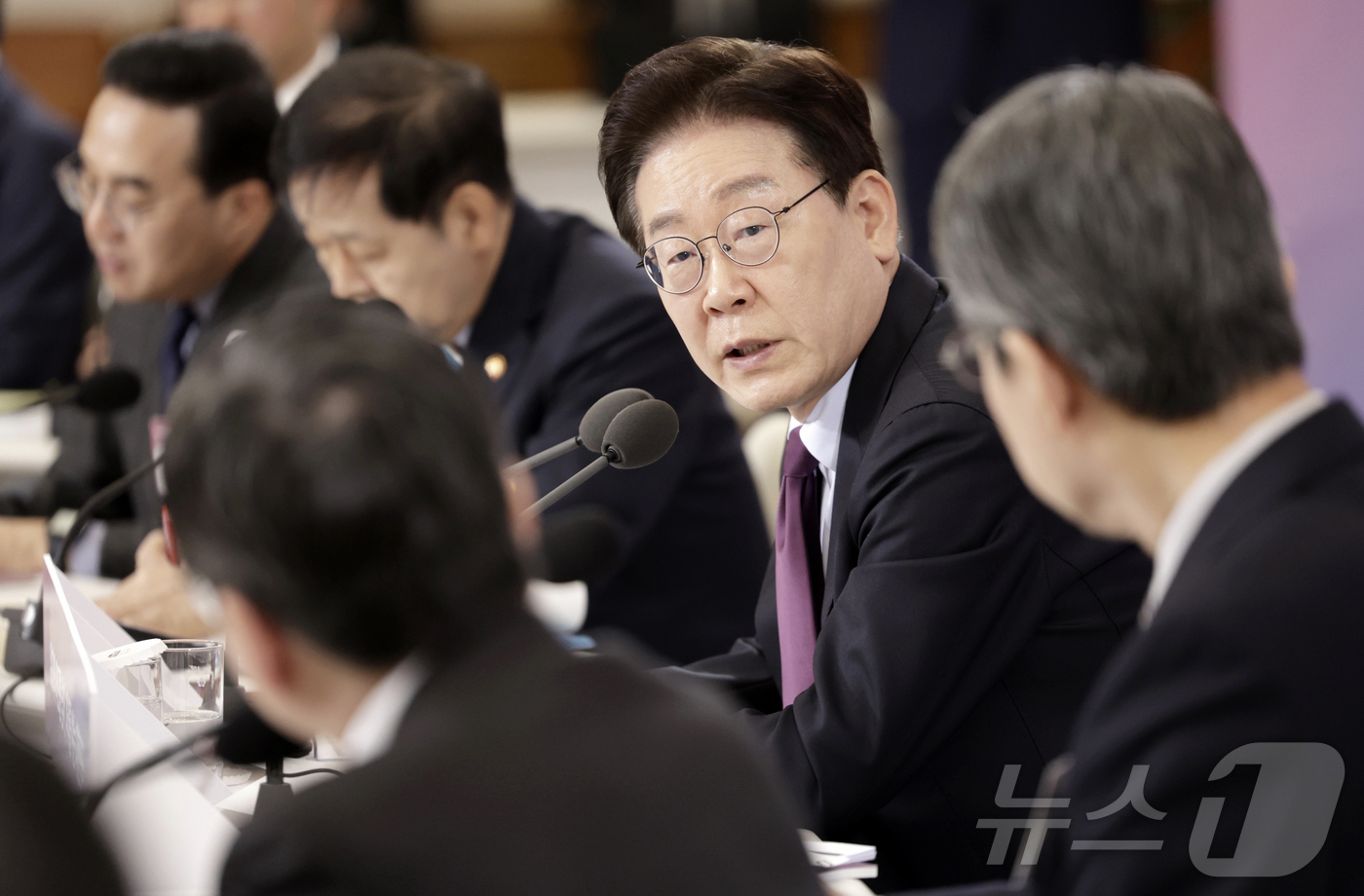 (서울=뉴스1) 허경 기자 = 이재명 대통령이 9일 청와대에서 열린 국민경제자문회의 제1차 전체 회의에서 발언하고 있다. (청와대통신사진기자단) 2026.4.9/뉴스1