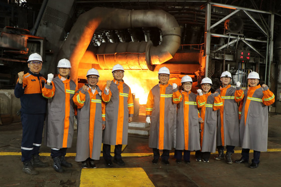 포스코 광양제철소 방문한 정청래