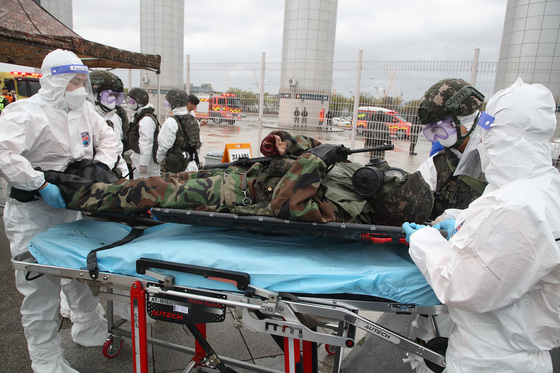 육군 50사단 '핵·대량 살상 무기 사후관리 훈련'