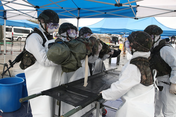 육군 50사단 '핵·대량 살상 무기 사후관리 훈련'