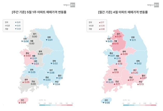 5월 첫째 주 서울 집값 보합…전셋값은 여전한 강세
