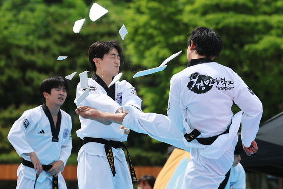 화려한 격파 시범
