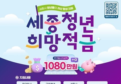 월 15만원 저축 3년 뒤 2배…세종시, 청년희망적금 참여자 모집