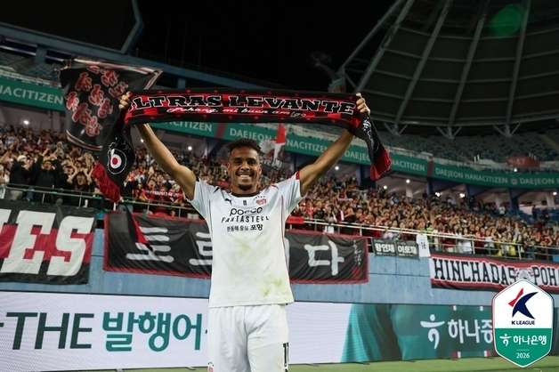 '멀티골' 포항 주닝요, K리그1 13R MVP…베스트 팀 제주