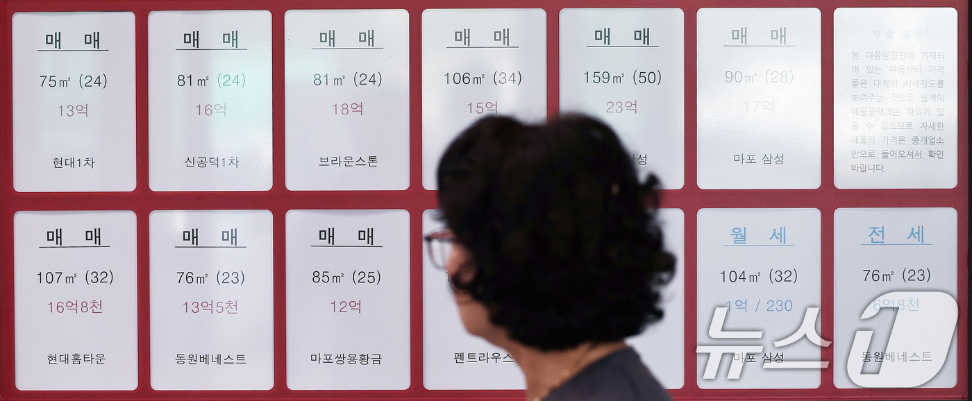 (서울=뉴스1) 구윤성 기자 = 정부가 토지거래허가구역 내 세입자가 있는 주택의 실거주 의무 유예 대상을 비거주 1주택자까지 확대하는 방안을 내놓은 12일 한 시민이 서울 시내 부 …