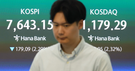 '8000선 앞두고 미끄러진 코스피'