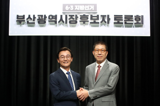 전재수·박형준, 부산시장 후보 첫 TV토론회