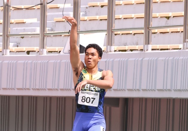 나마디 조엘진, 아시안게임 선발전 남자 100m 우승…10초09