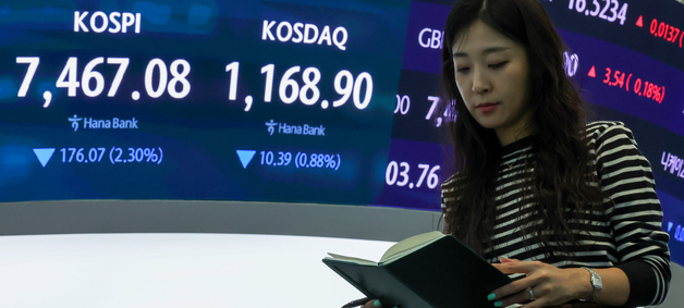 하락 출발한 코스피…7,500선 아래로
