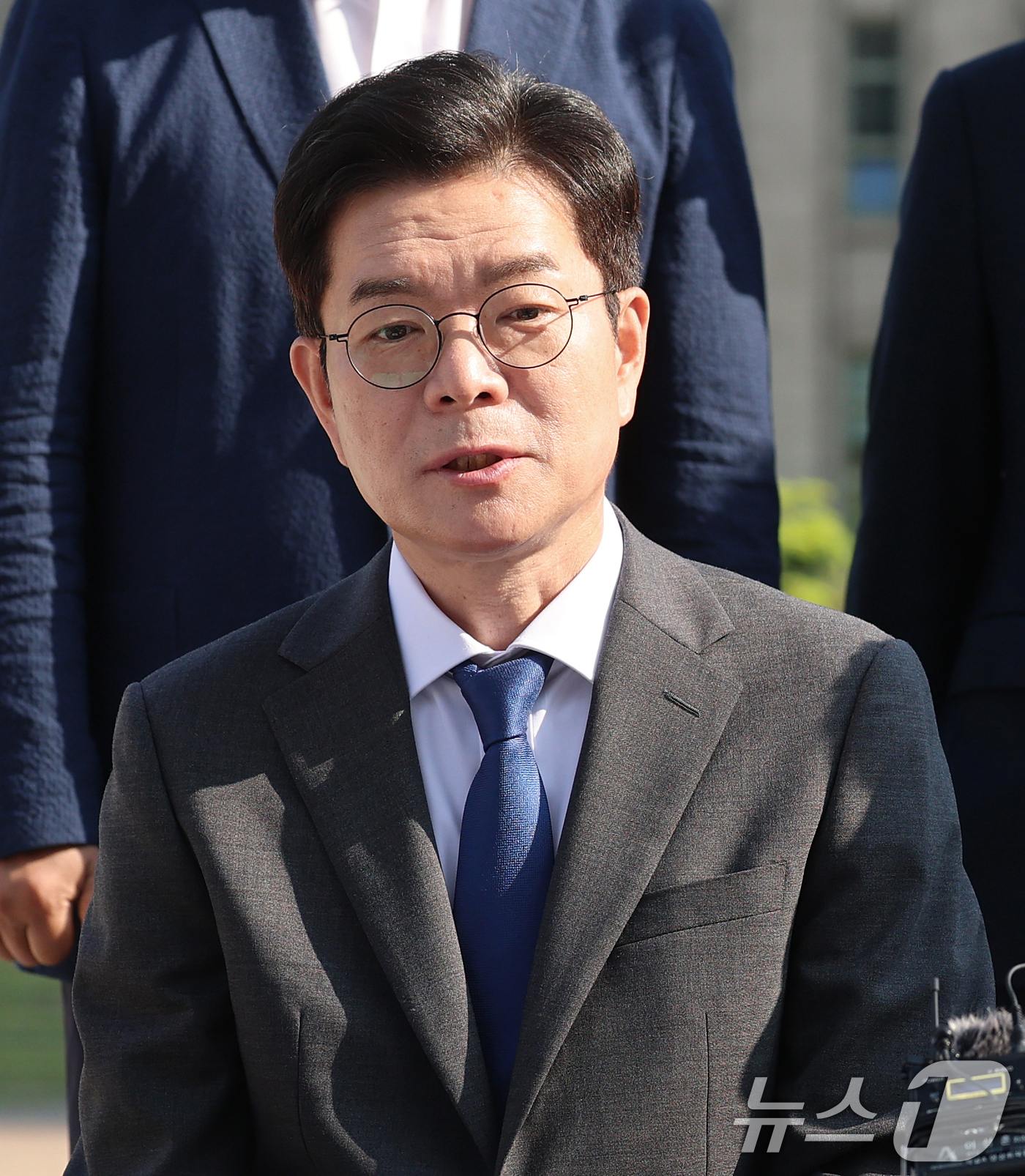 (서울=뉴스1) 오대일 기자 = 정원오 더불어민주당 서울시장 후보가 13일 서울시청 앞 광장에서 열린 "대한민국의 미래를 함께 열겠습니다" 서울-충북 상생 협약식에서 발언하고 있다 …
