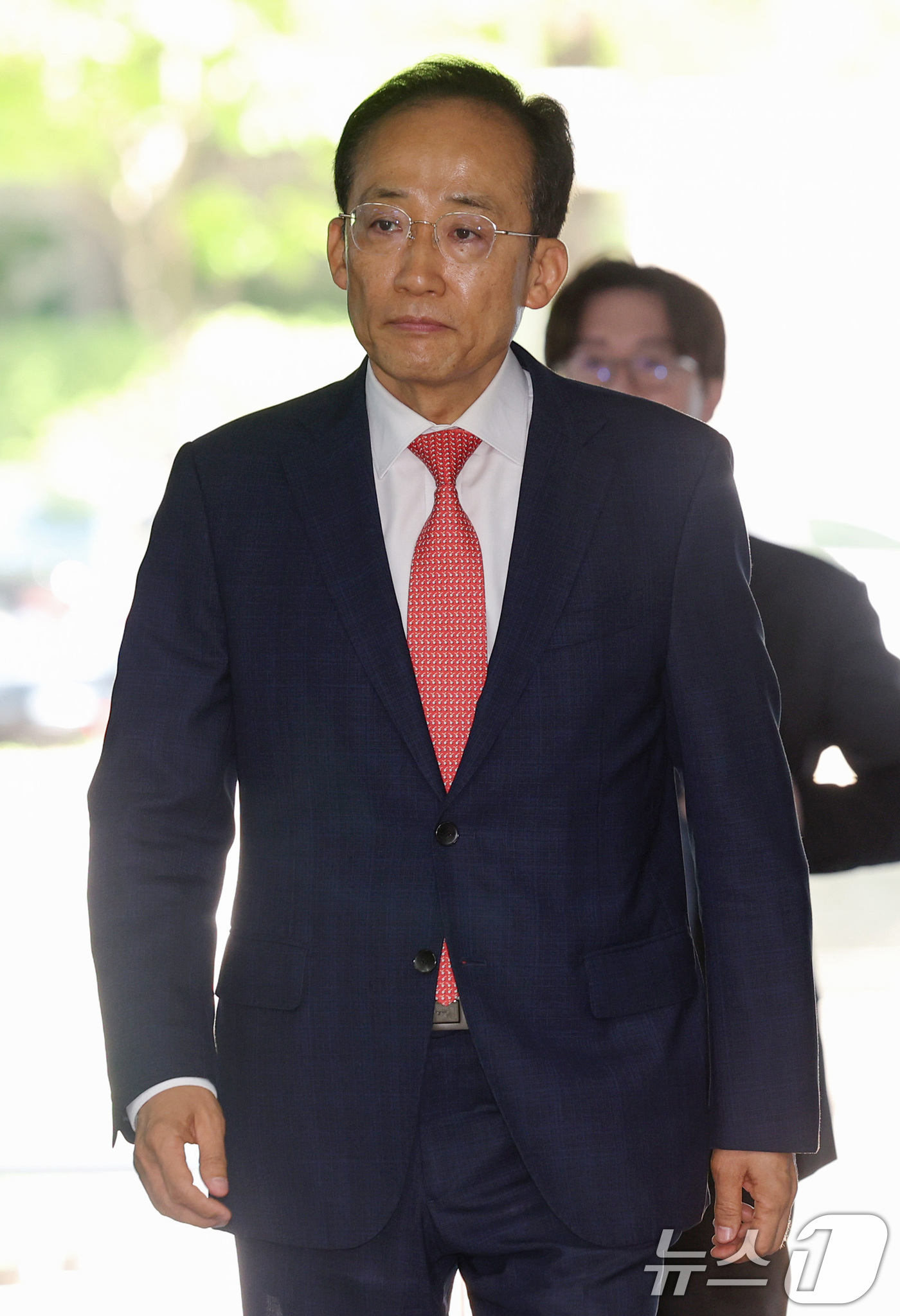 (서울=뉴스1) 최지환 기자 = 12·3 비상계엄 당시 국회의 계엄 해제 표결을 방해한 혐의를 받는 추경호 전 국민의힘 의원이 13일 오전 서울 서초구 서울중앙지방법원에서 열린 4 …