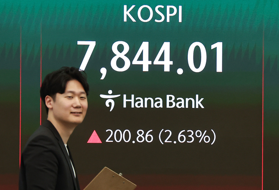 '코스피 7844' 하루 쉬고 또 사상 최고치…'199만닉스' 신기록[시황종합]