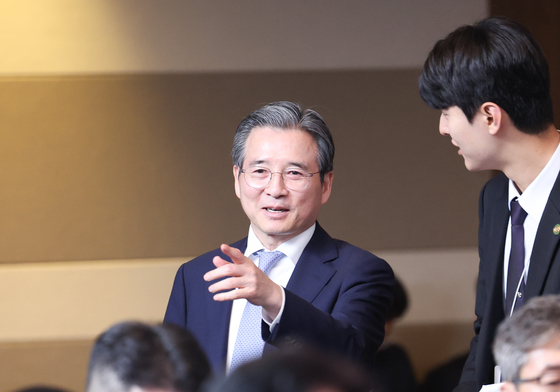 K-조선 미래비전 간담회 참석하는 김용범 정책실장