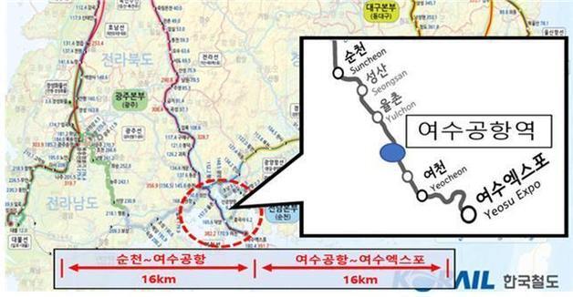 광양만권공항활성화협의회 "여수공항 철도 간이역 신설 필요"
