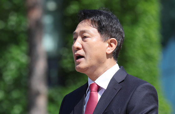 오세훈, 서울시청 앞 대국민 호소 기자회견