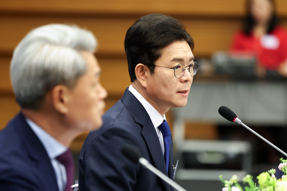 질의응답하는 정원오 후보