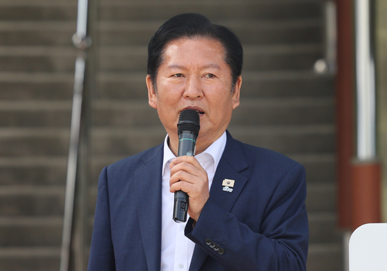 축사하는 정청래 대표