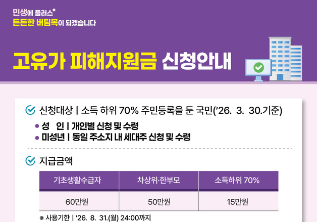 강릉시 "고유가 지원금 신속 지급"…2차 신청 18일 시작