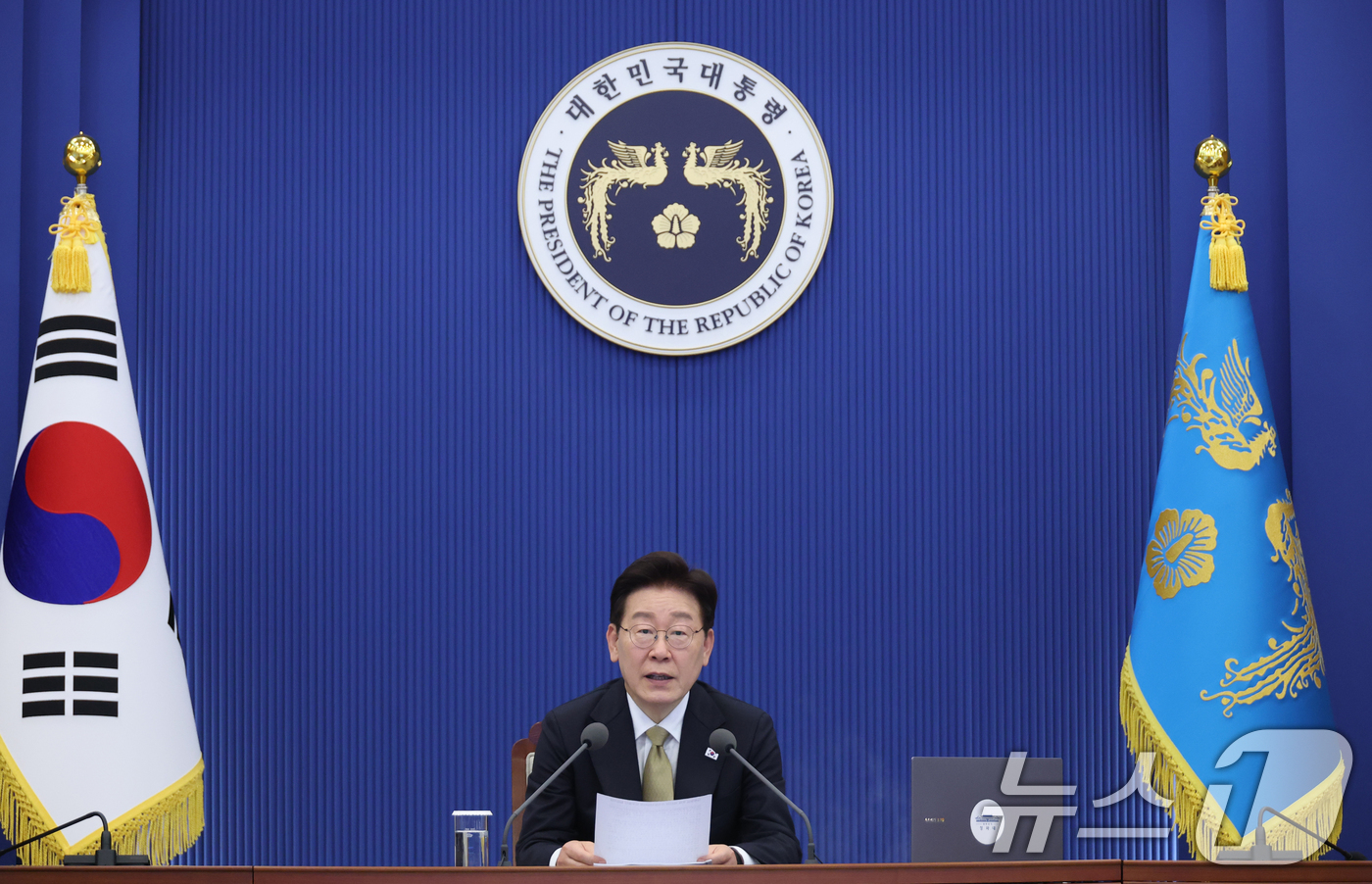(서울=뉴스1) 허경 기자 = 이재명 대통령이 14일 청와대에서 열린 수석보좌관회의에서 발언하고 있다. (청와대통신사진기자단) 2026.5.14/뉴스1