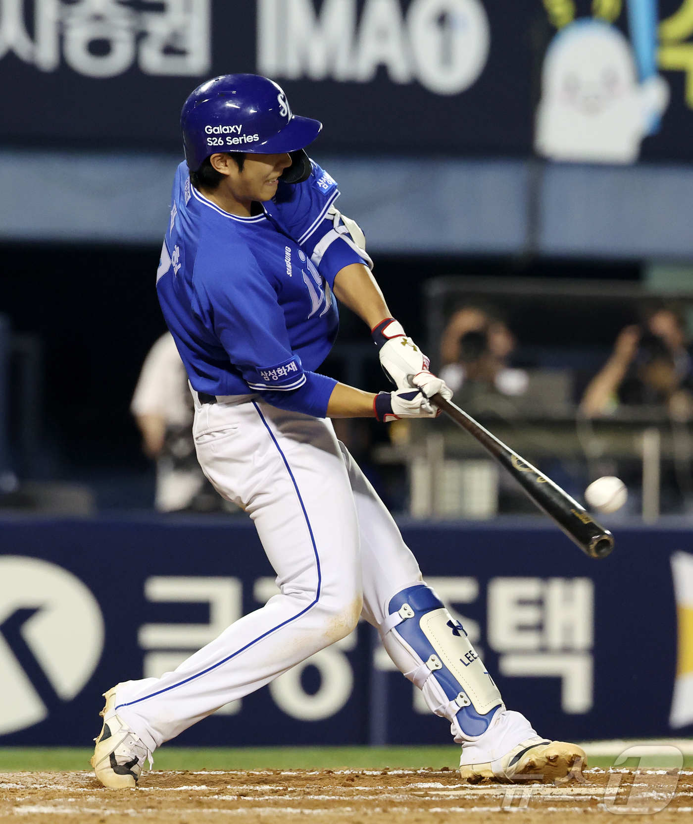 (서울=뉴스1) 김진환 기자 = 14일 오후 서울 송파구 잠실야구장에서 열린 프로야구 '2026 신한은행 SOL KBO리그' 삼성 라이온즈와 LG 트윈스의 경기, 삼성 이재현이 7 …