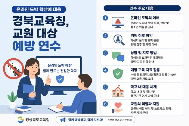 온라인 도박 확산 대응…경북교육청, 교원 대상 예방 연수