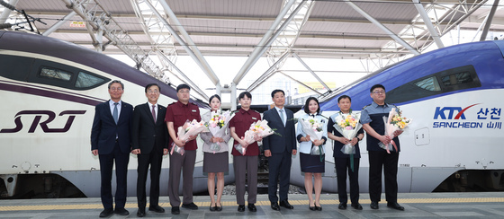 KTX·SRT 시범 중련운행 기념행사 기념촬영