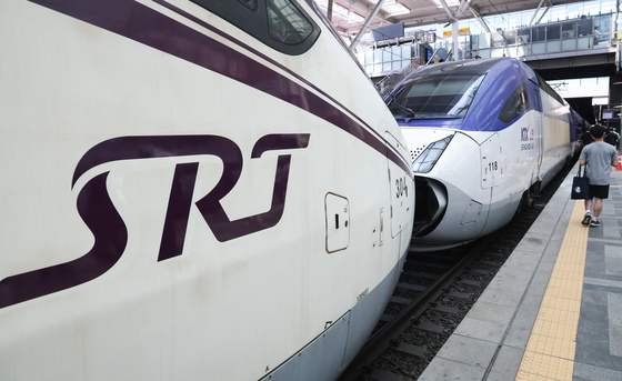 출발 앞둔 KTX·SRT 중련열차