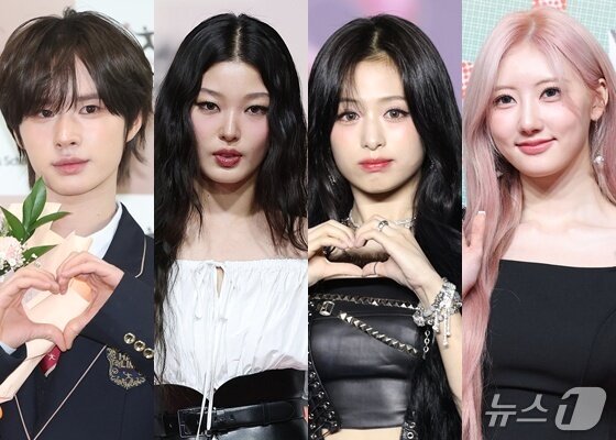본문 이미지 - 투어스 경민, 캣츠아이 윤채, 베이비몬스터 아현, 라미(왼쪽부터) ⓒ 뉴스1 DB