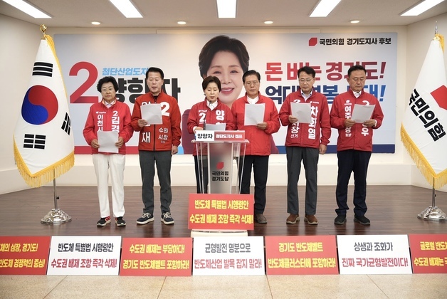 양향자 "경기도 반도체 역차별 중단해야"…與 시행령안 재검토 촉구