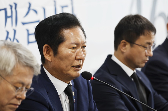 광주서 모두발언하는 정청래 대표