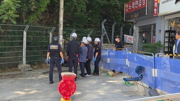 대구 남구 앞산 낙석 사망사고 현장감식…경찰 "행정 과실 조사"