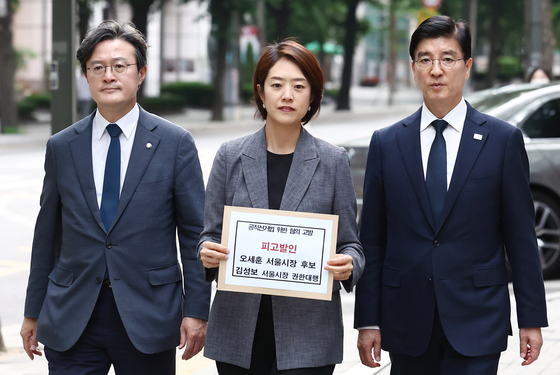 오세훈 후보 고발장 든 민주당 행안위원들