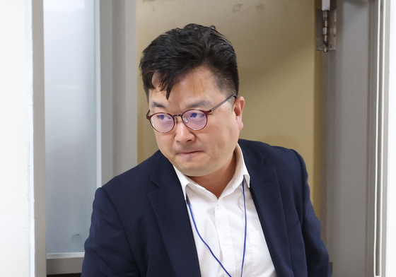 사후조정 최종회의 참석하는 김형로 삼성전자 부사장