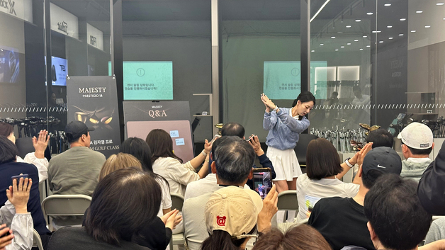 골프존마켓, 체험형 마케팅 통했다…김자영 프로 행사에 '우르르'