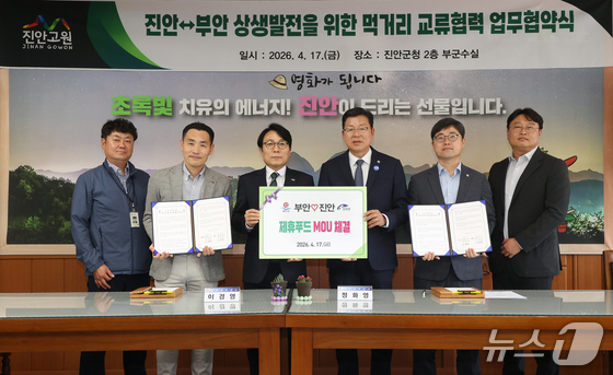 진안-부안, 먹거리 상생협력 '첫발'…로컬푸드 4개 매장 20% 할인