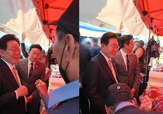 "-7000만원에서 +3억5000 됐다"…李 만나 주식 수익 자랑한 시장 상인