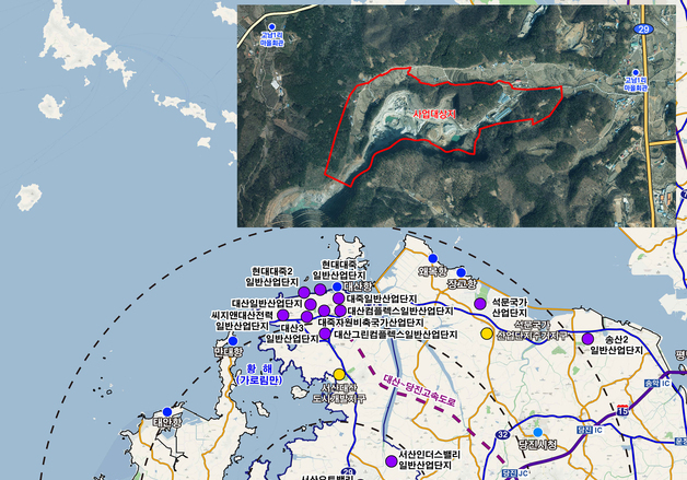 충남도 20일 서산 성연산단 조성계획 승인·고시