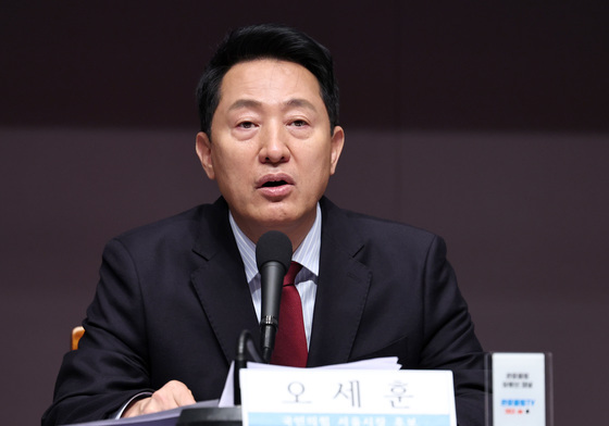관훈토론 모두발언하는 오세훈 후보