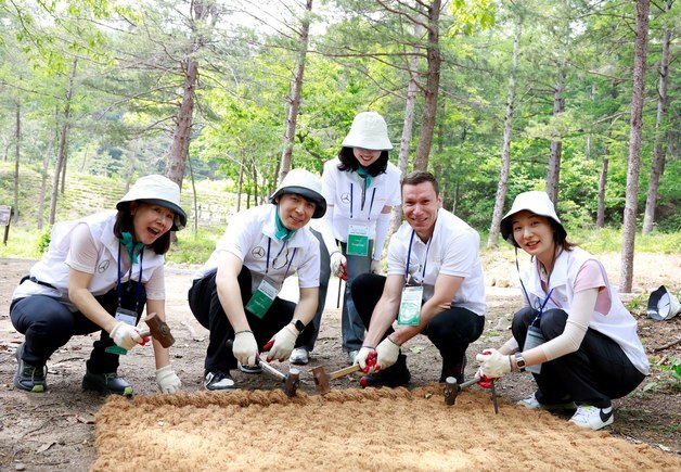 벤츠 사회공헌위, 춘천서 산림보호 활동…200그루 식목