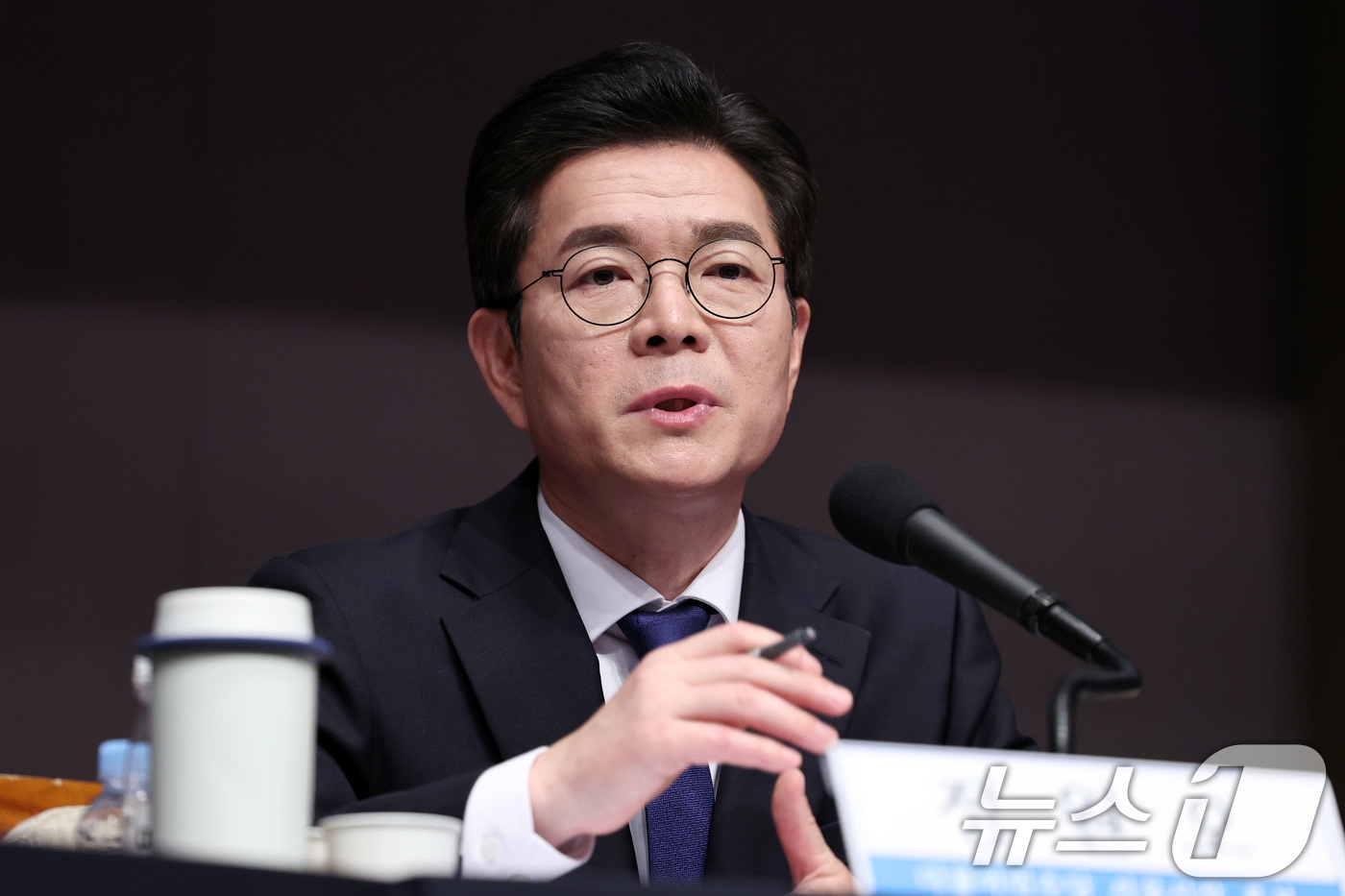 (서울=뉴스1) 구윤성 기자 = 정원오 더불어민주당 서울시장 후보가 20일 오전 서울 중구 한국프레스센터에서 열린 관훈클럽 초청 토론회에서 발언하고 있다. 2026.5.20/뉴스1 …